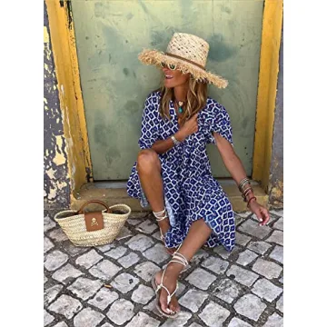 Miduo Women’s Floral Maxi Dress for Summer Elegance