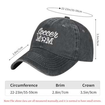 Bshuey Soccer Mom Fashion Embroidered Hat for Men Women Cotton Dad Hat Baseball Cap Adjustable Unisex