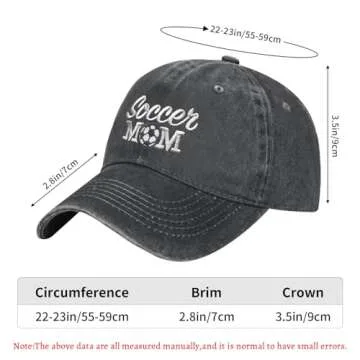 Bshuey Soccer Mom Fashion Embroidered Hat for Men Women Cotton Dad Hat Baseball Cap Adjustable Unisex