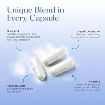 LoveBug Women's Health Rescue Vaginal Boric Acid Suppositories - Fast Acting and Natural Solutions f...