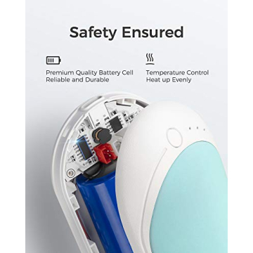 OCOOPA HotPal Rechargeable Hand Warmer, 5200mAh Electric Handwarmer,Portable Pocket Heater, Heat Therapy Great for Raynauds, Hunting, Golf, Camping, Women Mens Gifts