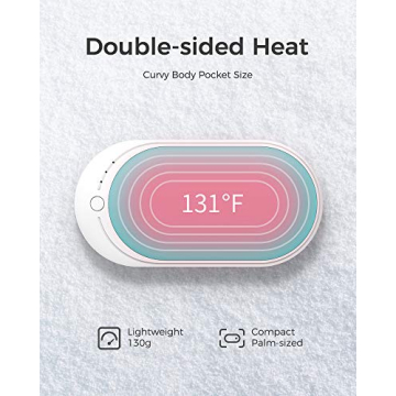 OCOOPA HotPal Rechargeable Hand Warmer, 5200mAh Electric Handwarmer,Portable Pocket Heater, Heat Therapy Great for Raynauds, Hunting, Golf, Camping, Women Mens Gifts