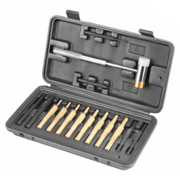 Wheeler Hammer and Punch Set with Brass/Polymer Hammer and Storage Case