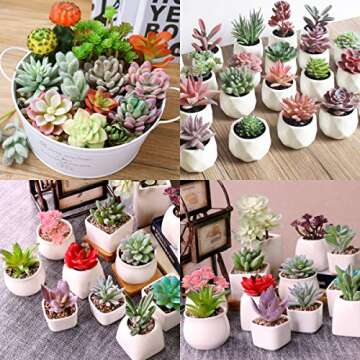 Augshy 16 Pack Artificial Succulents - Perfect Home Decor