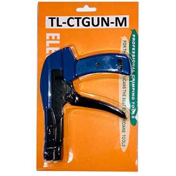 Electriduct Cable Tie Gun Zip Tie Cutting and Fastening Tool with Adjustable Tension for Nylon Cable Ties with Flush Cut