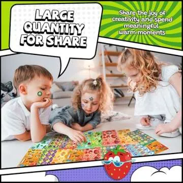 HORIECHALY Scratch and Sniff Stickers, Smelly Stickers for Kids 68 Sheets 17 Scents, 1000+ Scented Stickers of Food Fruit Flower, Classroom Reward Stickers for Teachers, Holiday Gift for Little One.