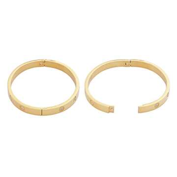 Chic Hinged CZ Bangle Bracelet for Everyday Style