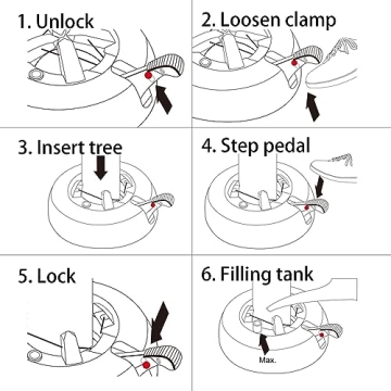 Leejec Christmas Tree Stand Water Indicator Fast Clamp