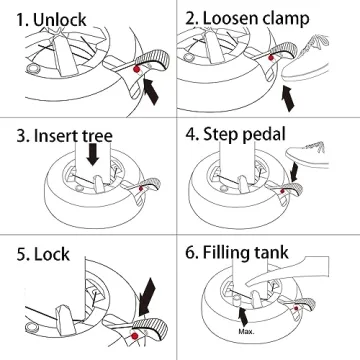 Leejec Christmas Tree Stand Water Indicator Fast Clamp