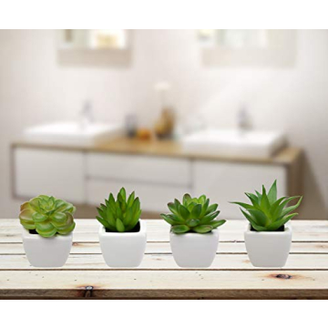 Home Trends Set of 8 Mini Artificial Succulents in Pots