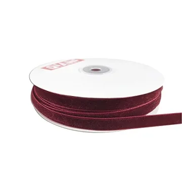QIANF Vintage Burgundy Velvet Ribbon for All Projects