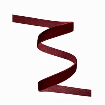 QIANF Vintage Burgundy Velvet Ribbon for All Projects