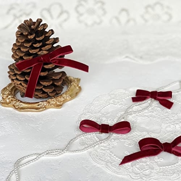 QIANF Vintage Burgundy Velvet Ribbon for All Projects