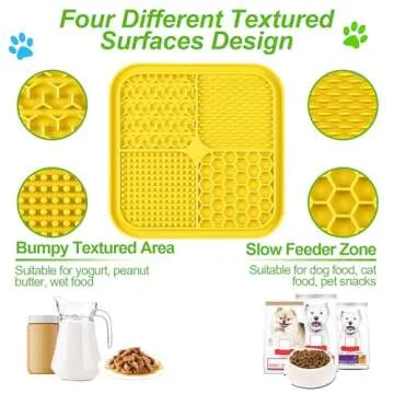 LUKITO 3PCS Lick Mat for Dogs and Cats, Licking Mat with Suction Cups for Dog Anxiety Relief, Cat Pe...