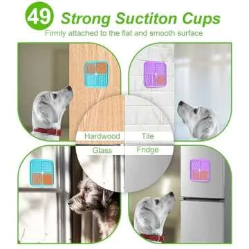 LUKITO 3PCS Lick Mat for Dogs and Cats, Licking Mat with Suction Cups for Dog Anxiety Relief, Cat Peanut Butter Lick Pad for Boredom Reducer, Dog Enrichment Toy, Dog Lick Mat for Bathing Grooming