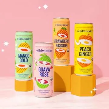 wildwonder Sparkling Probiotic Juice Drink for Gut Health