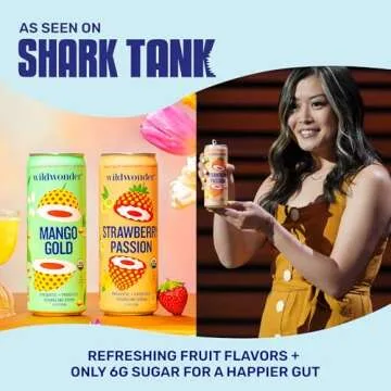 wildwonder Sparkling Probiotic Juice Drink for Gut Health