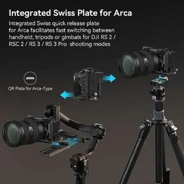 SmallRig Cage Kit for Sony A6700 with a Cable Clamp for HDMI, Built-in Quick Release Plate for Arca-Type, Film Movie Making Camera Video Cage with Shoe Mount, 1/4''-20 & 3/8''-16 Threaded Holes - 4336