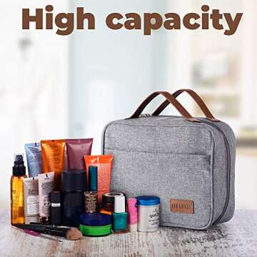 Birsppy LEO GONTA Premium Travel Toiletry Bag for Women, TSA Approved Hanging Toiletry Bag for Men, Makeup Bag, Travel Makeup Bag, Cosmetic Bag, Makeup Organizer Bag, Makeup Travel Bag for Toiletries