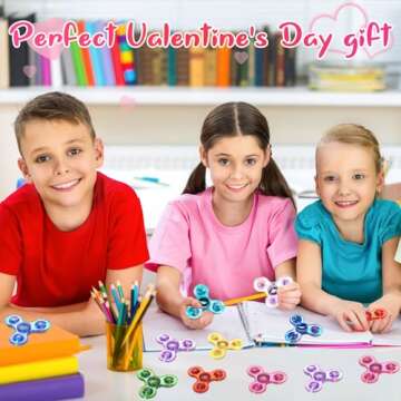 Gigilli Fidget Spinners 16 Pcs, Valentines Party Favors LED Light Up Bulk Fidget Spinners Kids 4-12, Valentine Goodie Bag Stuffers Glow in The Dark Party Supplies Birthday Classroom Prizes Return Gift