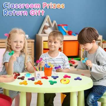 Gigilli Fidget Spinners 16 Pcs, Valentines Party Favors LED Light Up Bulk Fidget Spinners Kids 4-12, Valentine Goodie Bag Stuffers Glow in The Dark Party Supplies Birthday Classroom Prizes Return Gift