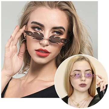 Fun Flame Fire Sunglasses for All - Stylish UV Protection