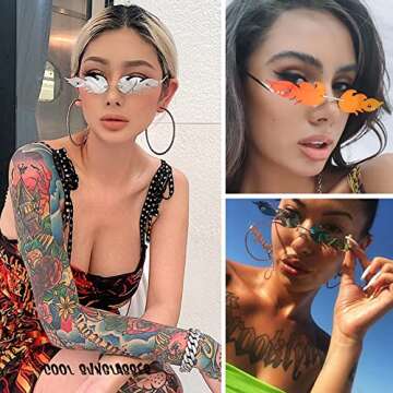 Fun Flame Fire Sunglasses for All - Stylish UV Protection