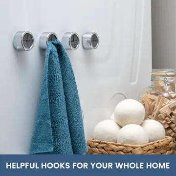 S&T INC. Round Adhesive Towel Hooks - Easy Organizing Solution