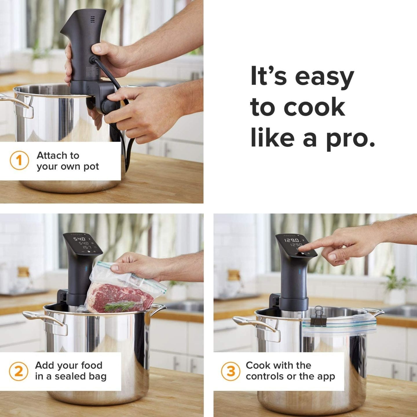 Sous Vide Precision Cooker Pro for Perfect Cooking