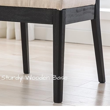 BESTANO Farmhouse Dining Chairs Set of 4 - Elegant Comfort