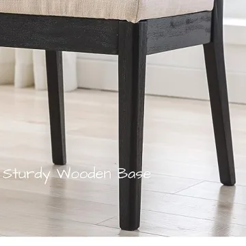 BESTANO Farmhouse Dining Chairs Set of 4 - Elegant Comfort