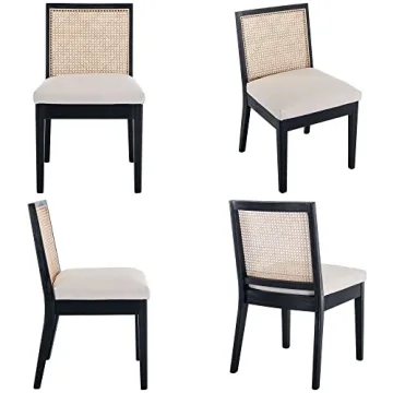 BESTANO Farmhouse Dining Chairs Set of 4 - Elegant Comfort
