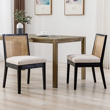 BESTANO Farmhouse Dining Chairs Set of 4 - Elegant Comfort