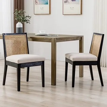 BESTANO Farmhouse Dining Chairs Set of 4 - Elegant Comfort