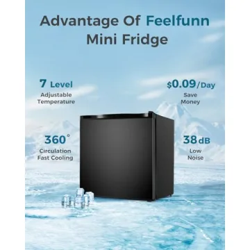 Compact & Efficient Feelfunn Mini Fridge with Freezer