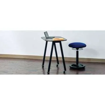 Safco Twixt Active Movement Seating Chair, Ergonomic Support, Adjustable Height, Blue Mesh