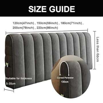 Luxurious Velvet Headboard Cover for Durable Bedroom Elegance