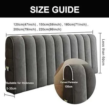 Luxurious Velvet Headboard Cover for Durable Bedroom Elegance