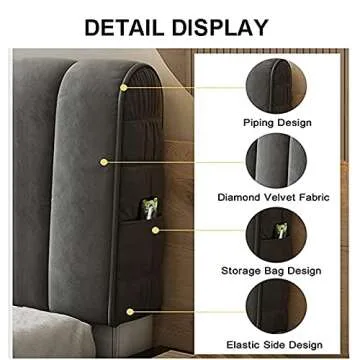 Luxurious Velvet Headboard Cover for Durable Bedroom Elegance