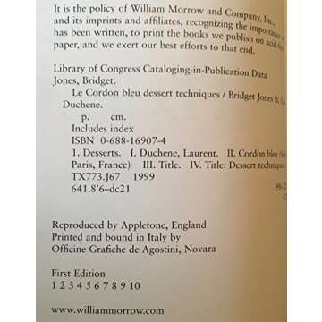 Le Cordon Bleu Dessert Techniques: More Than 1,000 Photographs Illustrating 300 Preparation And Cooking Techniques For Making Tarts, Pi