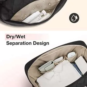 LIGHT FLIGHT Women's Quilted Travel Duffel Bag - Lightweight Weekender Overnight Tote with Toiletry Bag, Large Carry-On Luggage