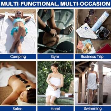 NDWLNYDM Disposable Bath Towels Portable Soft Towel Set for Hotel， Bathroom， Spa, Trip, Camping Highly Absorbent 55x27.5 Inch 4 Individually Packaged