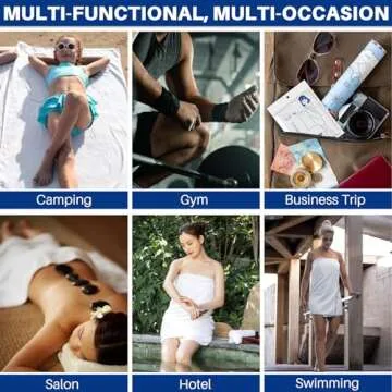 NDWLNYDM Disposable Bath Towels Portable Soft Towel Set for Hotel， Bathroom， Spa, Trip, Camping Highly Absorbent 55x27.5 Inch 4 Individually Packaged