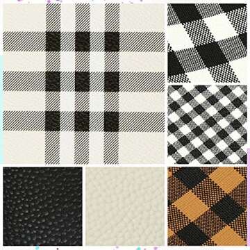 SIMPZIA Plaid Faux Leather Sheets for DIY Crafting