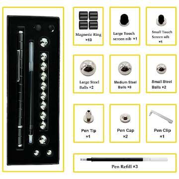 Magnetic Fidget Pen Toys for Ages 8-13 - Gifts for Teenage Boy Girl Magnet Pen Decompression Toy Pen 10 11 12 13 14 15 Year Old Boy Gift Ideas - Fidget Pens for Teens Cool Presents for 10-15 Year Old