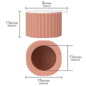 Adorila 4 Pack Silicone Cream Jar with Lids, 20 ml Small Travel Containers for Toiletries, Leakproof Refillable Bottles for Body Hand Cream, Lotion