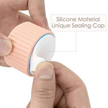 Adorila 4 Pack Leakproof Silicone Cream Jars for Travel