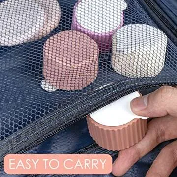 Adorila 4 Pack Leakproof Silicone Cream Jars for Travel