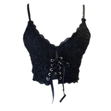 YM YOUMU Women High Collar Zip Up Punk Camisole