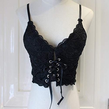 YM YOUMU Women High Collar Zip Up Punk Camisole